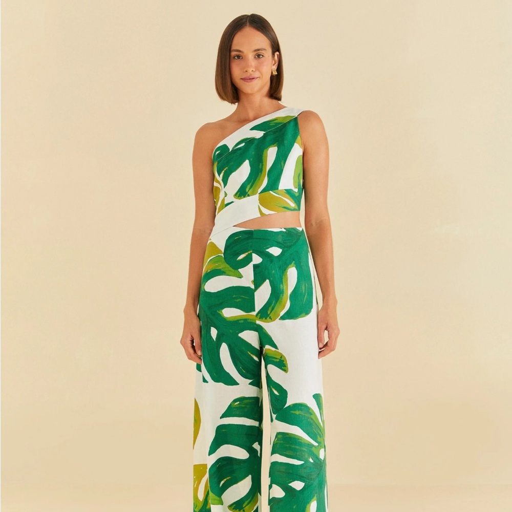 Farm Rio One Shoulder Jumpsuit